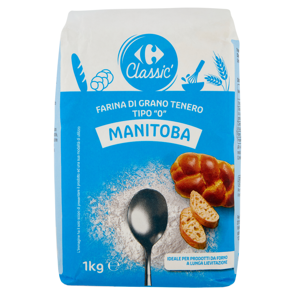 Carrefour Classic Farina di Grano Tenero Tipo "0" Manitoba 1 kg