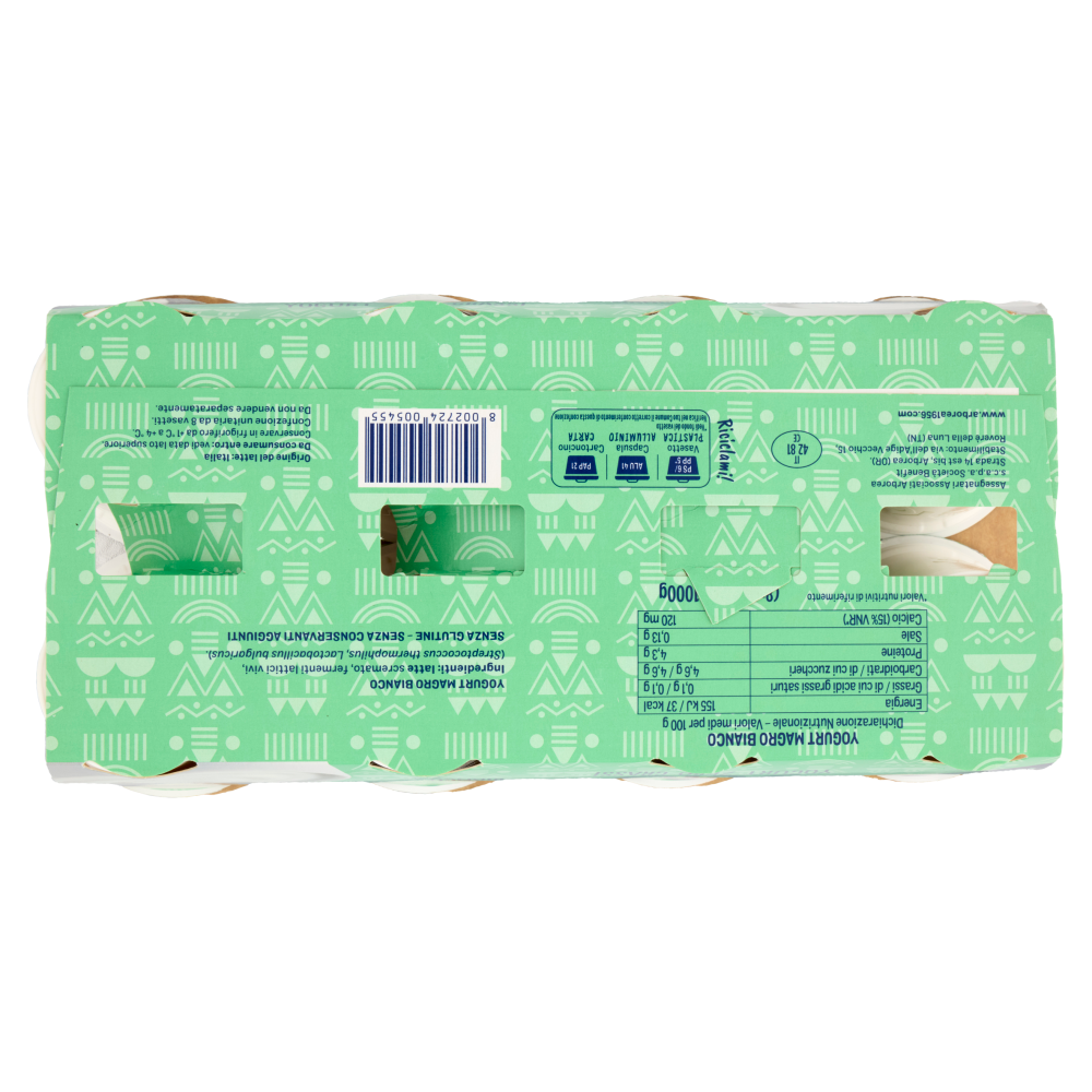 Arborea A-Yo Yogurt Zero Grassi Bianco 8 x 125 g