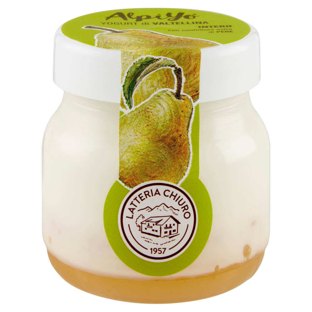 AlpiYò Yogurt di Valtellina Intero con confettura extra di Pere 125 g
