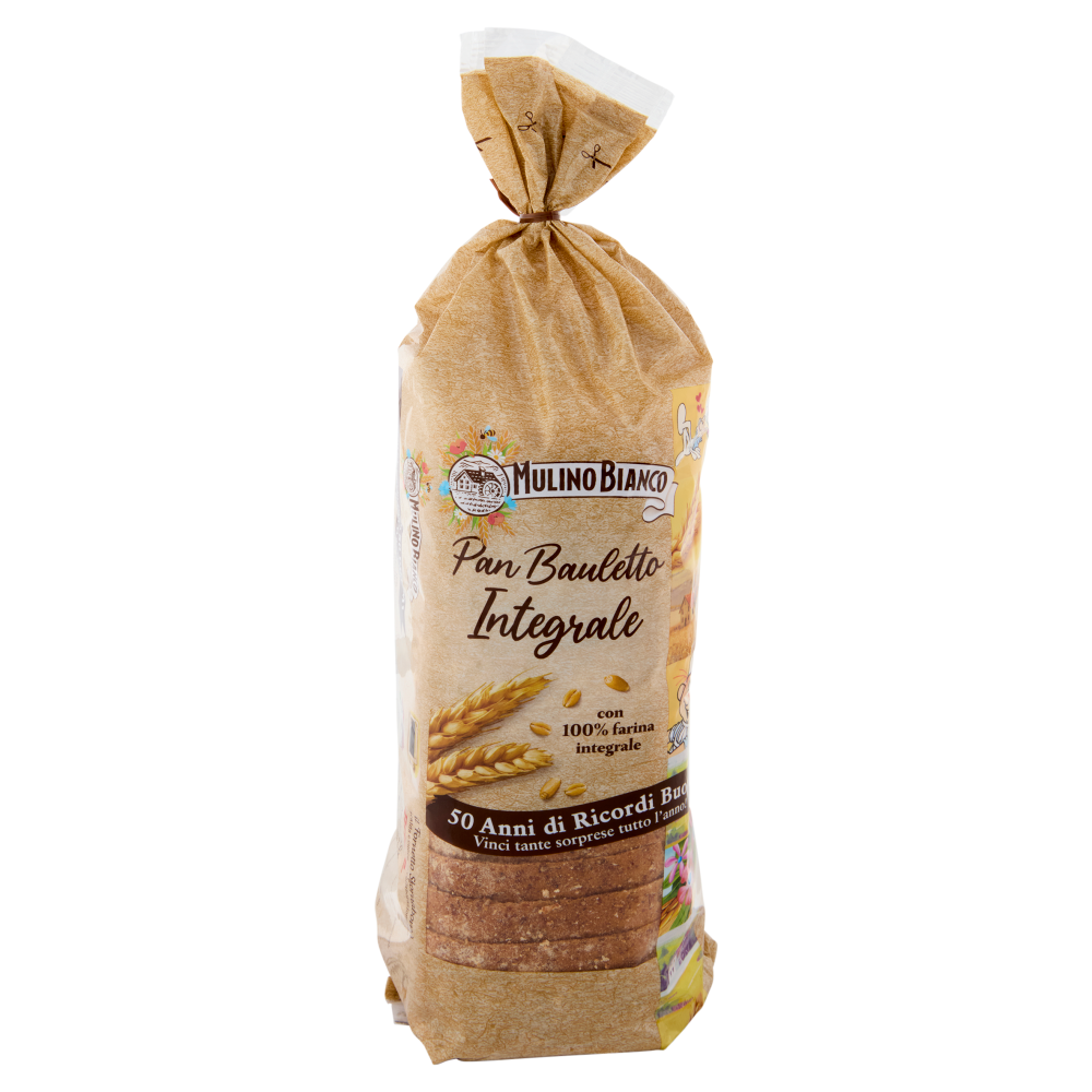 Mulino Bianco Pan Bauletto Integrale Pane Ideale per Panini 400g