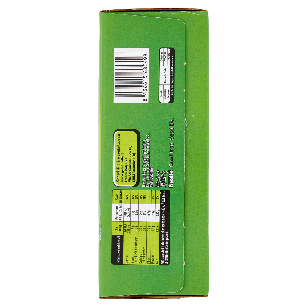 NESTLÉ Maxibon Cono di Croccante Biscotto Pistacchio e Gusto Panna 4 x 81 g