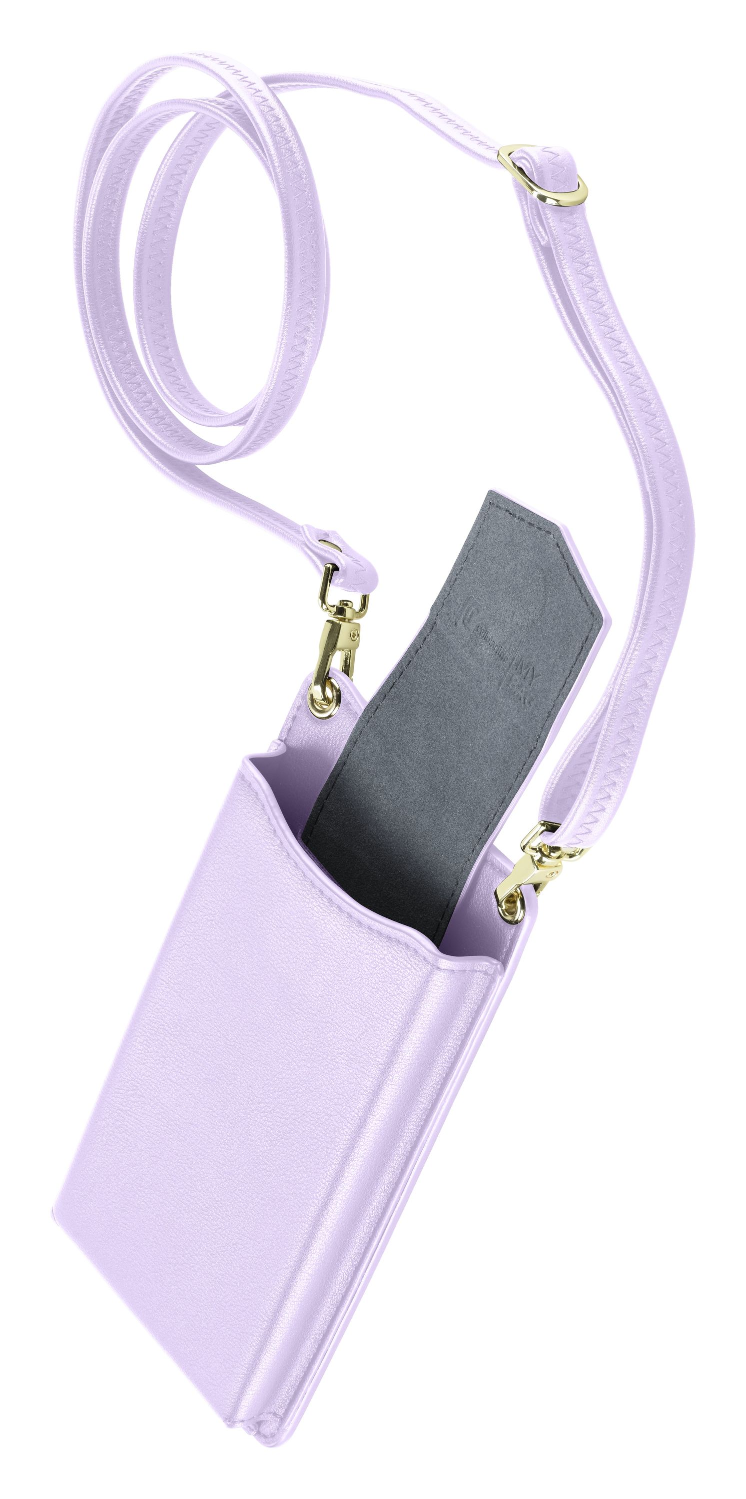 Cellularline Mini Bag - Essential Custodia universale a fondina effetto pelle con tracolla regolabile