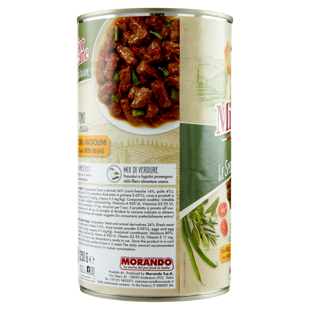 Migliorcane Le Specialità Italiane Spezzatino con Pollo, Pomodori e Fagiolini 1250 G