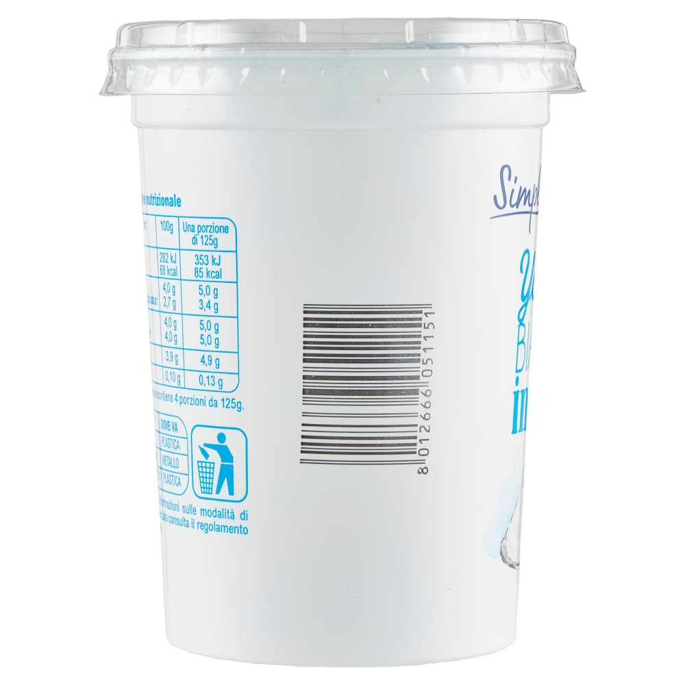 Simpl yogurt Bianco intero 500 g