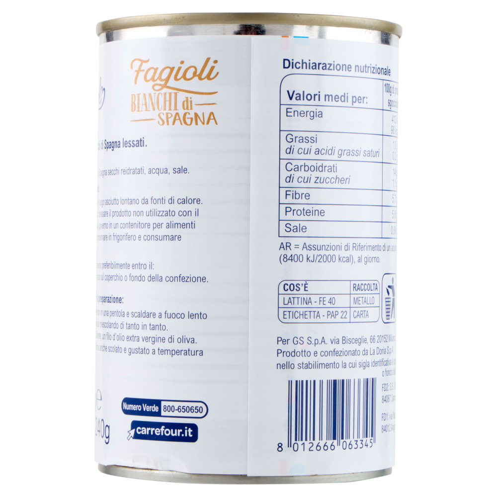 Simpl Fagioli Bianchi di Spagna 400 g