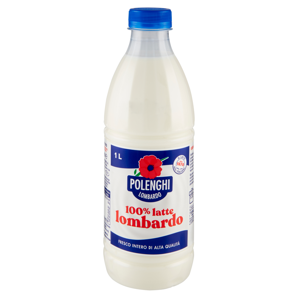 Polenghi Lombardo 100% latte lombardo Fresco Intero di Alta Qualit&agrave; 1 Litro