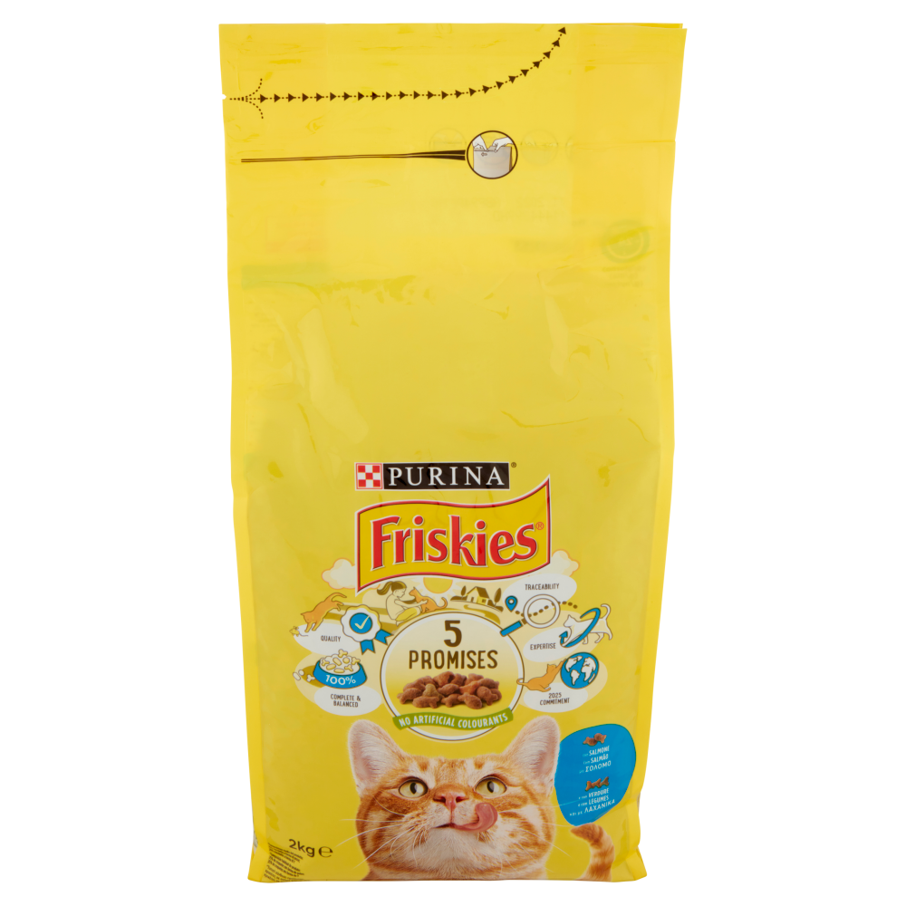 PURINA FRISKIES Gatto con Salmone e con Verdure 2 kg