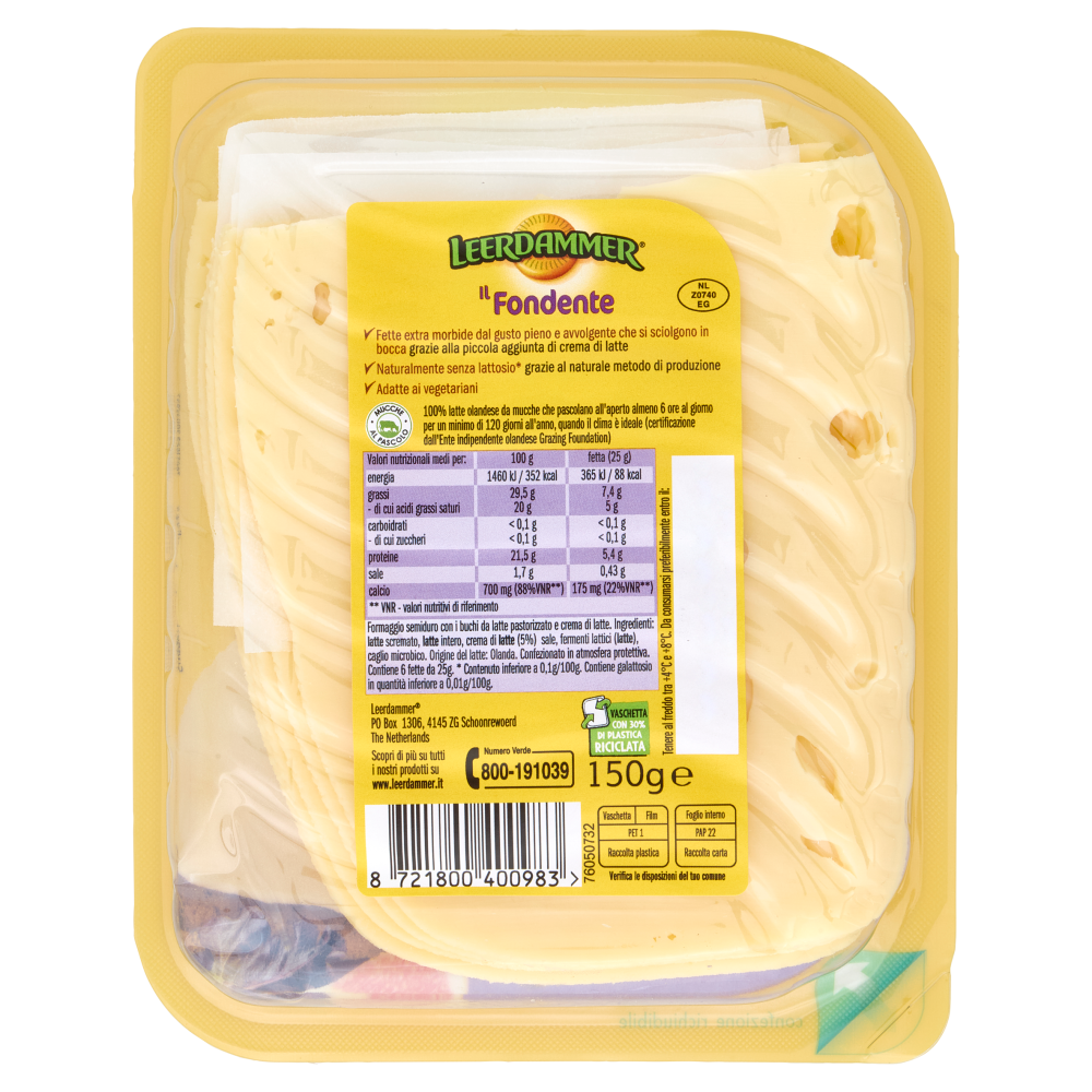 Leerdammer il Fondente Fette 6 x 25 g