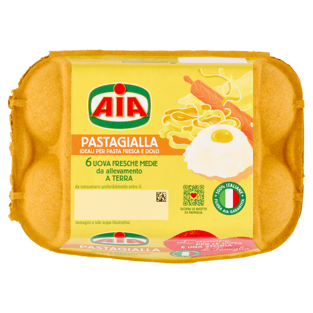 Aia Pastagialla 6 Uova Fresche Medie da allevamento a Terra 