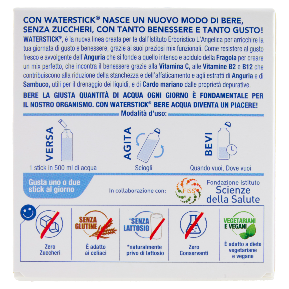 L'Angelica Waterstick Anguria e Fragola Detox 12 x 2 g