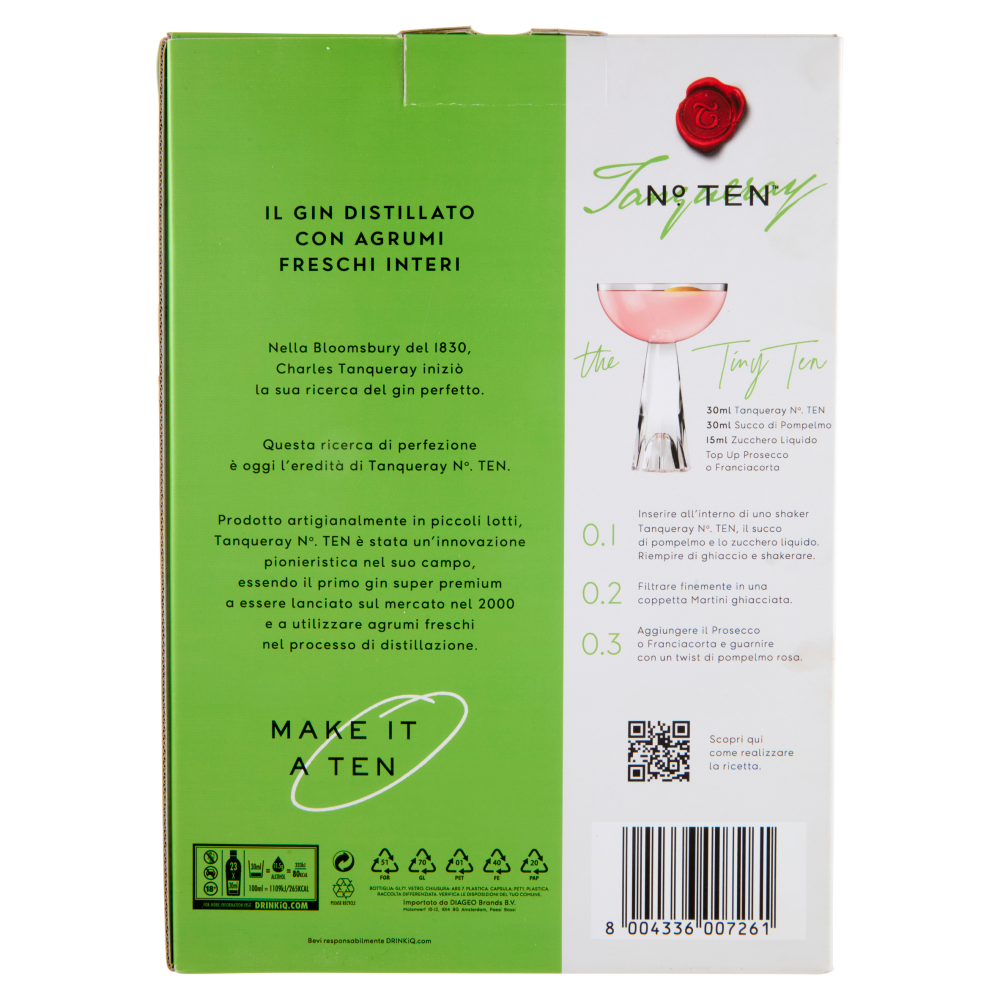 Tanqueray N°Ten 700 ml + Jigger e Stirrer