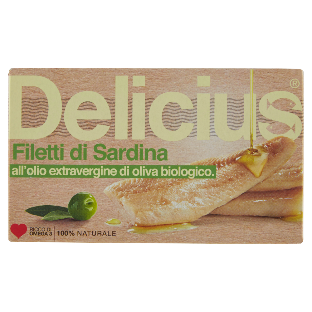 Delicius Filetti di Sardina all'olio extravergine di oliva biologico 90 g