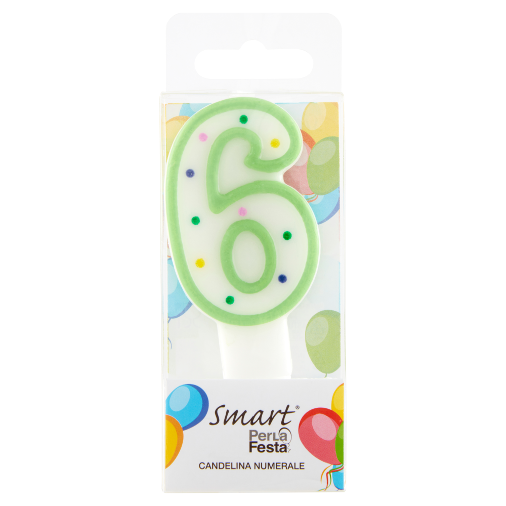 Smart PerLa Festa Candelina Numerale 6 1 pz