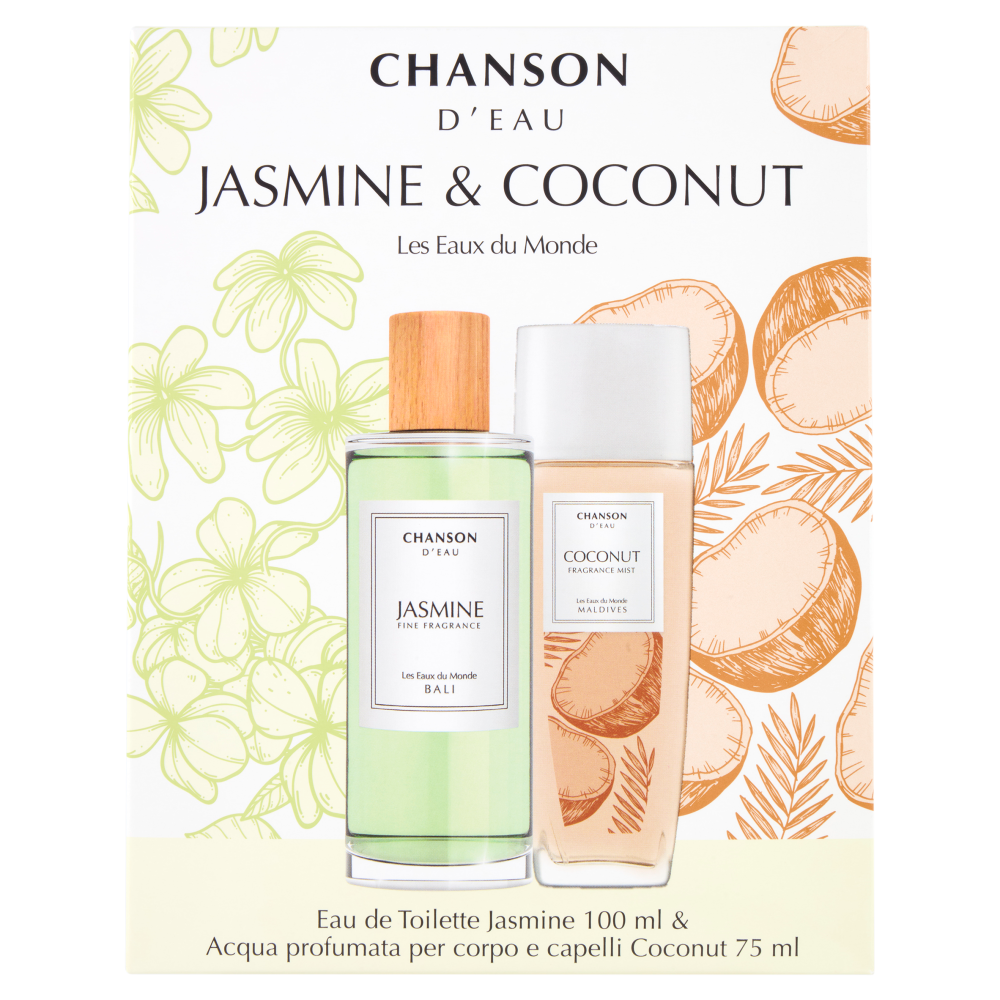 Chanson d'Eau Xmas25 Femminile Eau de Toilette Jasmine 100 ml + Body Mist Coconut 75 ml