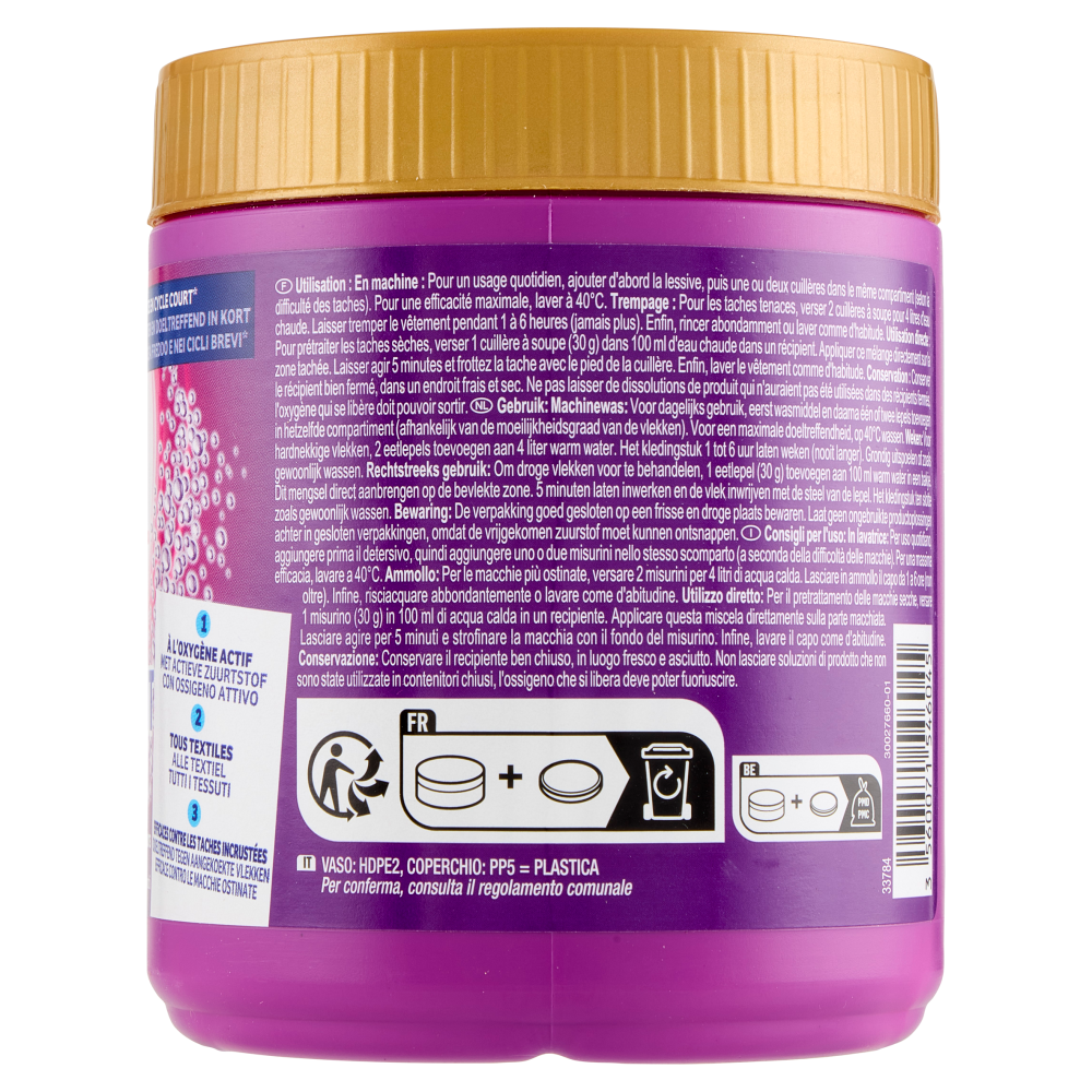 Carrefour Expert Smacchiatore in Polvere 2 in 1 Bianchi e Colorati 500 g