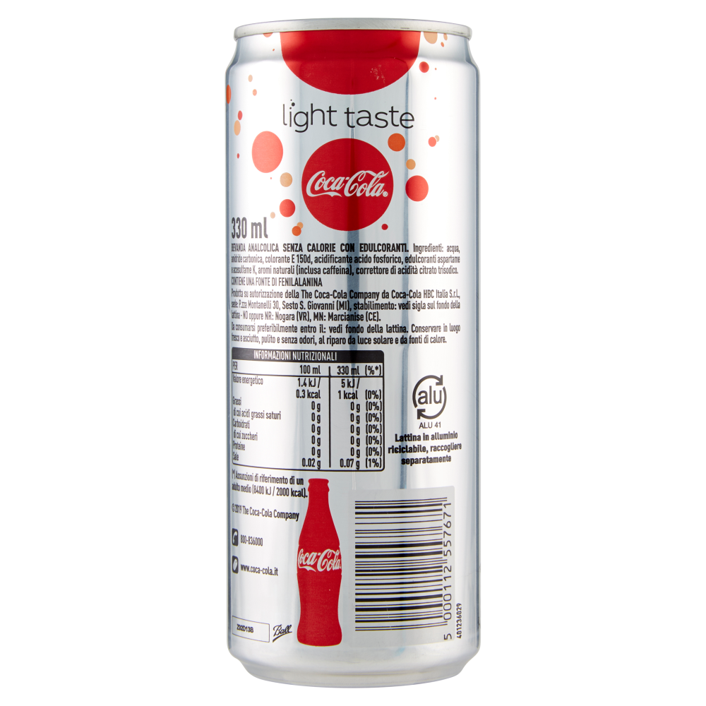 COCA-COLA Light Taste 330ml (Lattina)