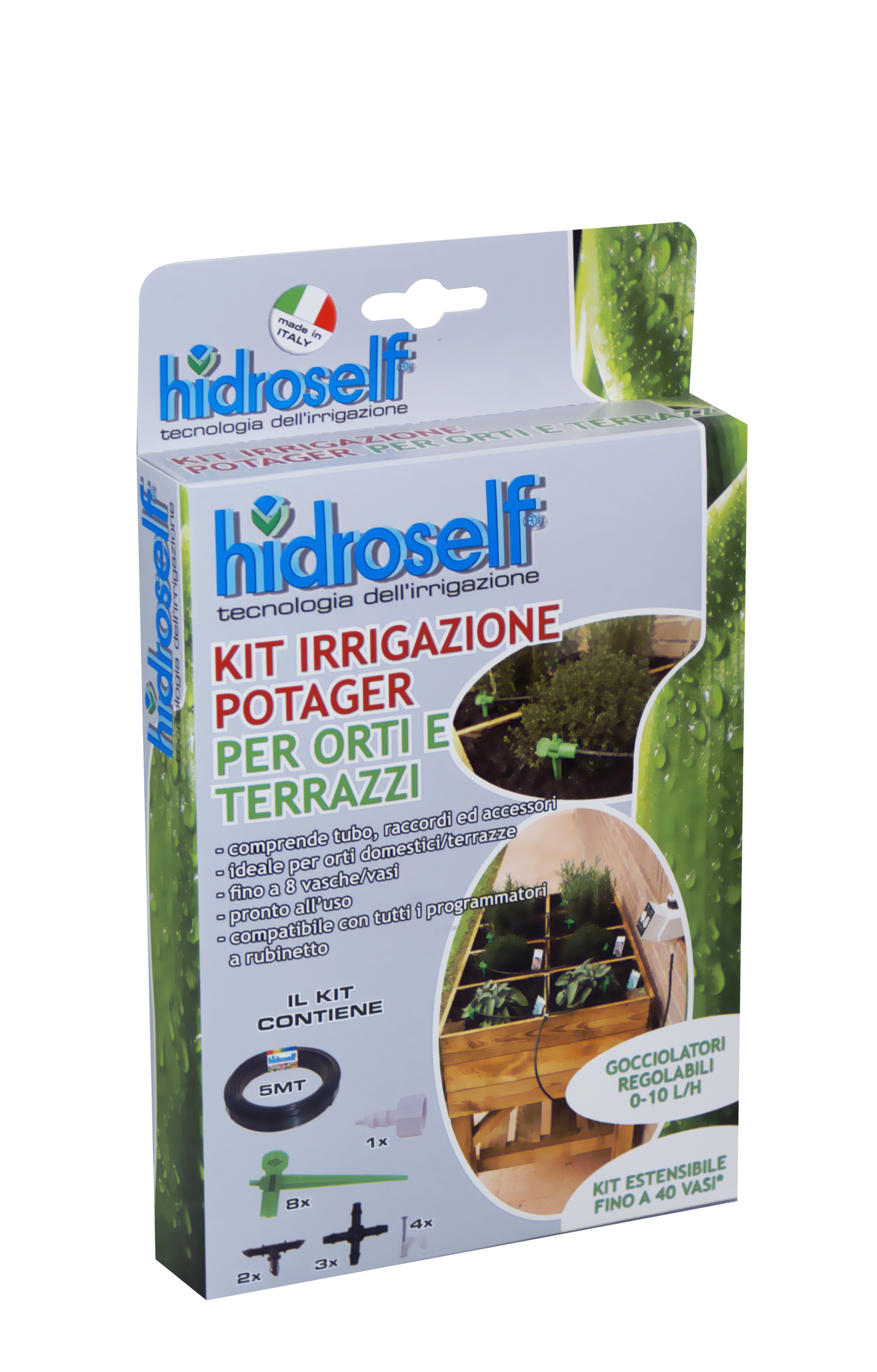 Hidroself Kit microirrigazione fino a 8 gocciolatori