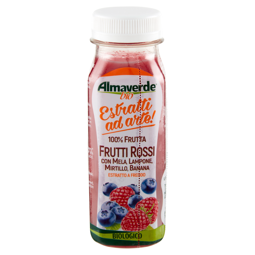 Almaverde bio Estratti ad arte! Frutti Rossi con Mela, Lampone, Mirtillo, Banana 200 ml
