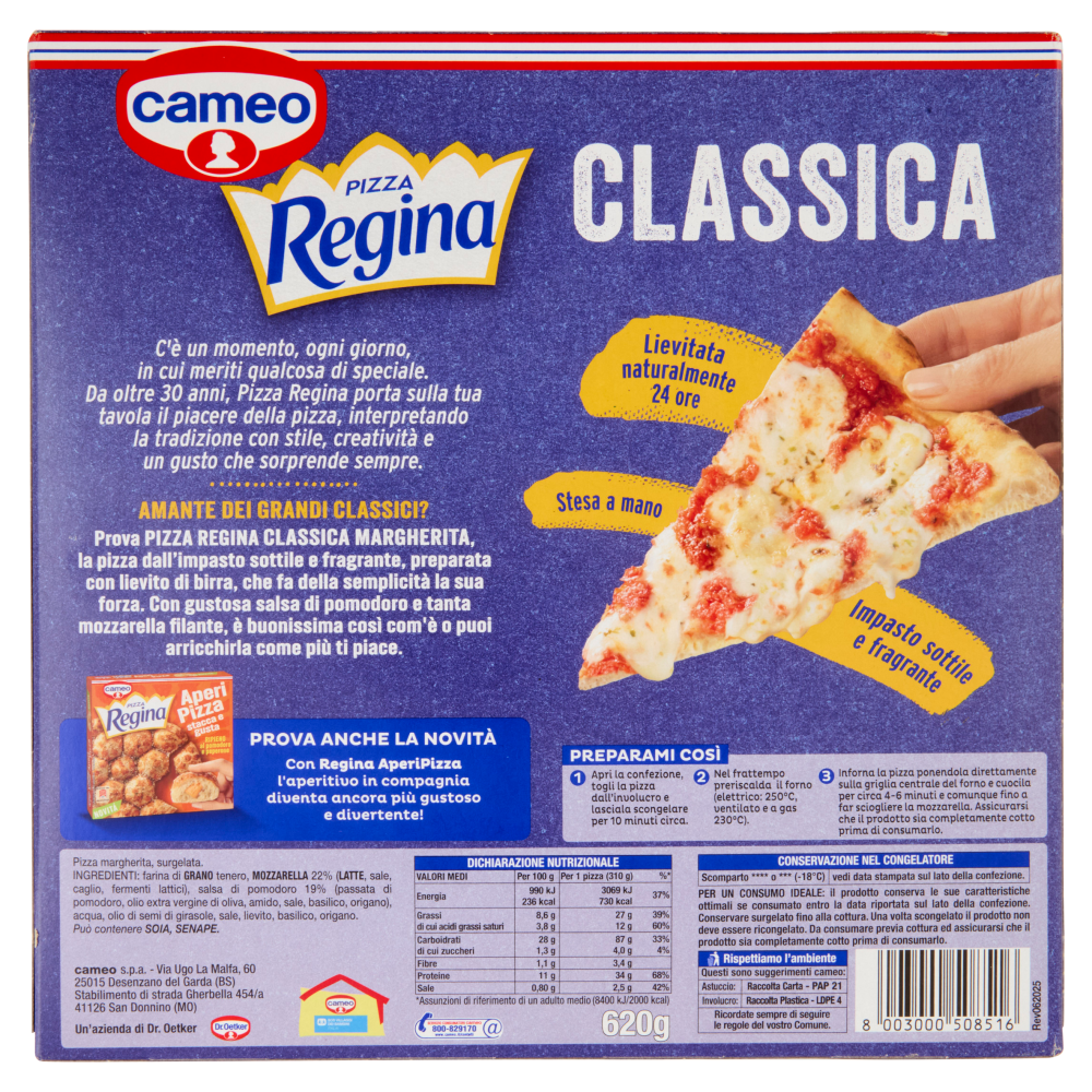 cameo Pizza Regina Classica 2 Pizze Margherita 2 x 310 g Carrefour
