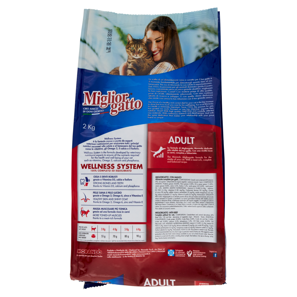 Migliorgatto Adult Croccantini con Manzo 2 Kg