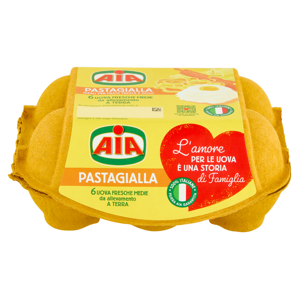Aia Pastagialla 6 Uova Fresche Medie da allevamento a Terra 
