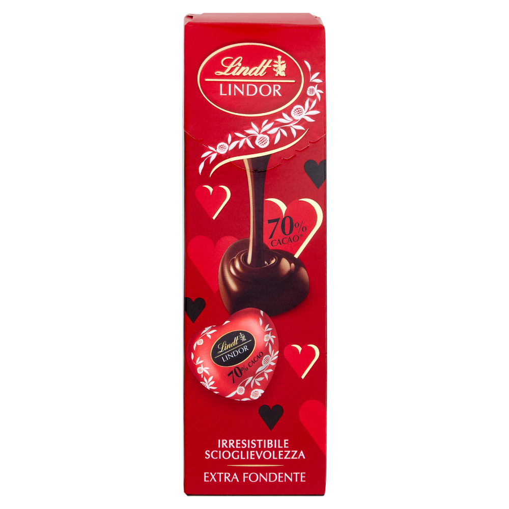 Lindt Lindor cioccolatini cuore cioccolato fondente San Valentino 41 g