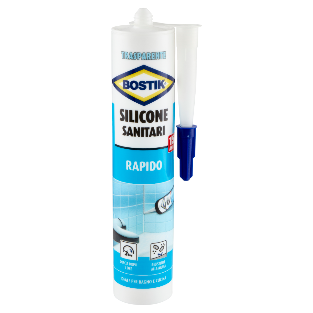 Bostik Silicone Sanitari Rapido Trasparente 280 ml