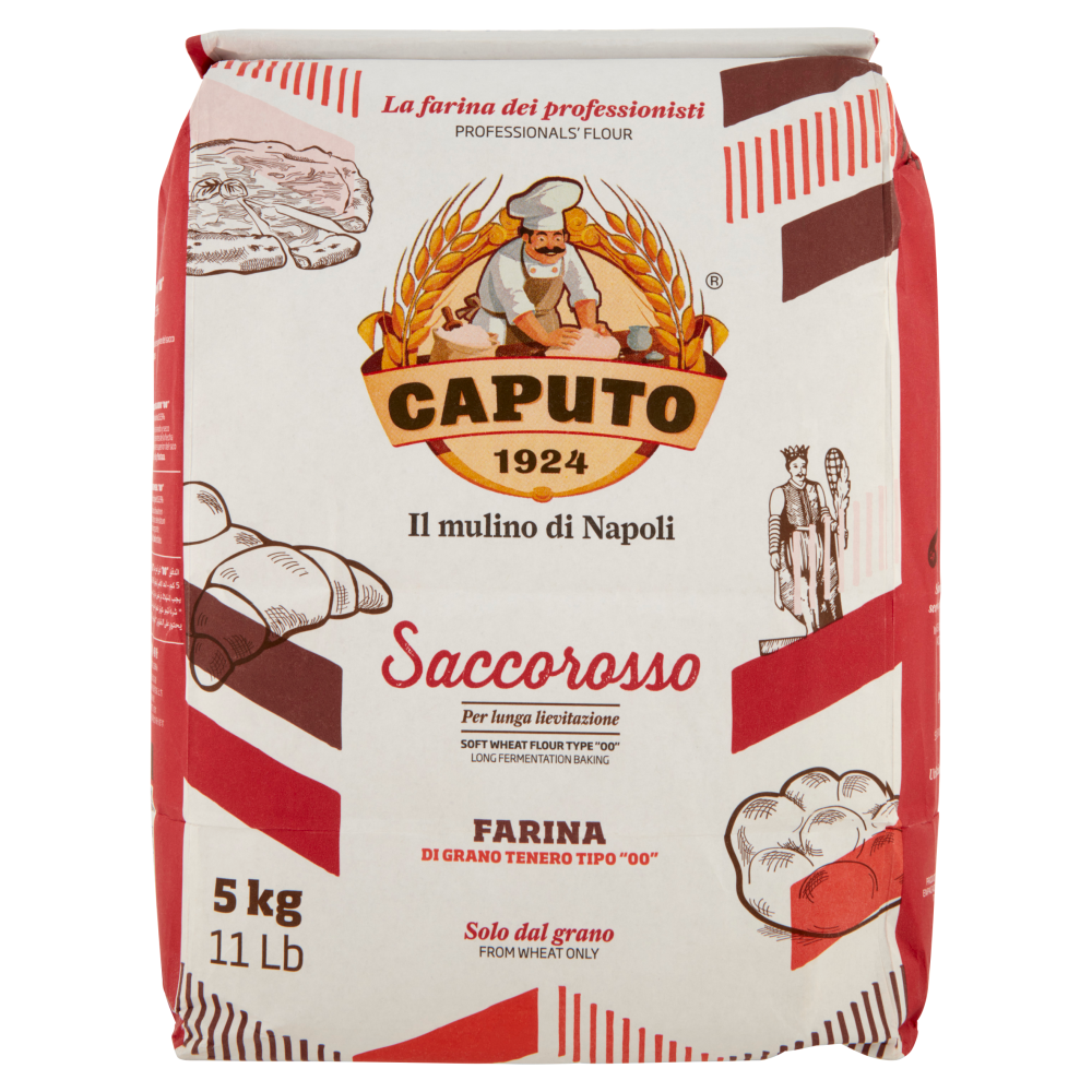 Caputo Saccorosso Farina di grano Tenero Tipo "0" 5 Kg