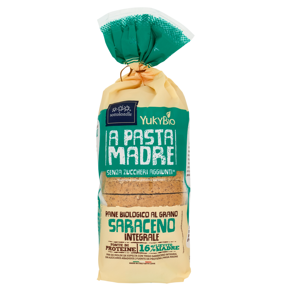 YukyBio A Pasta Madre Pane Biologico al Grano Saraceno Integrale 400 g