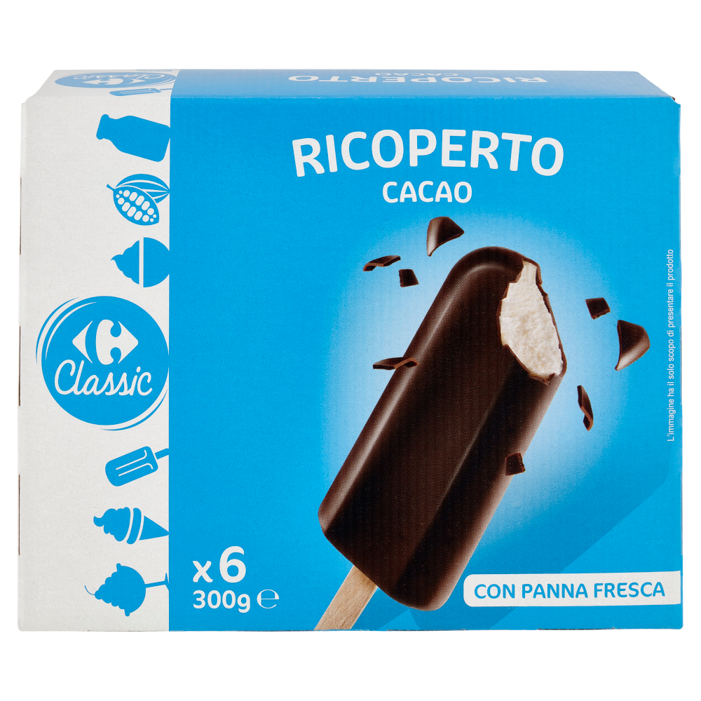 Carrefour Classic Ricoperto Cacao 6 x 50 g