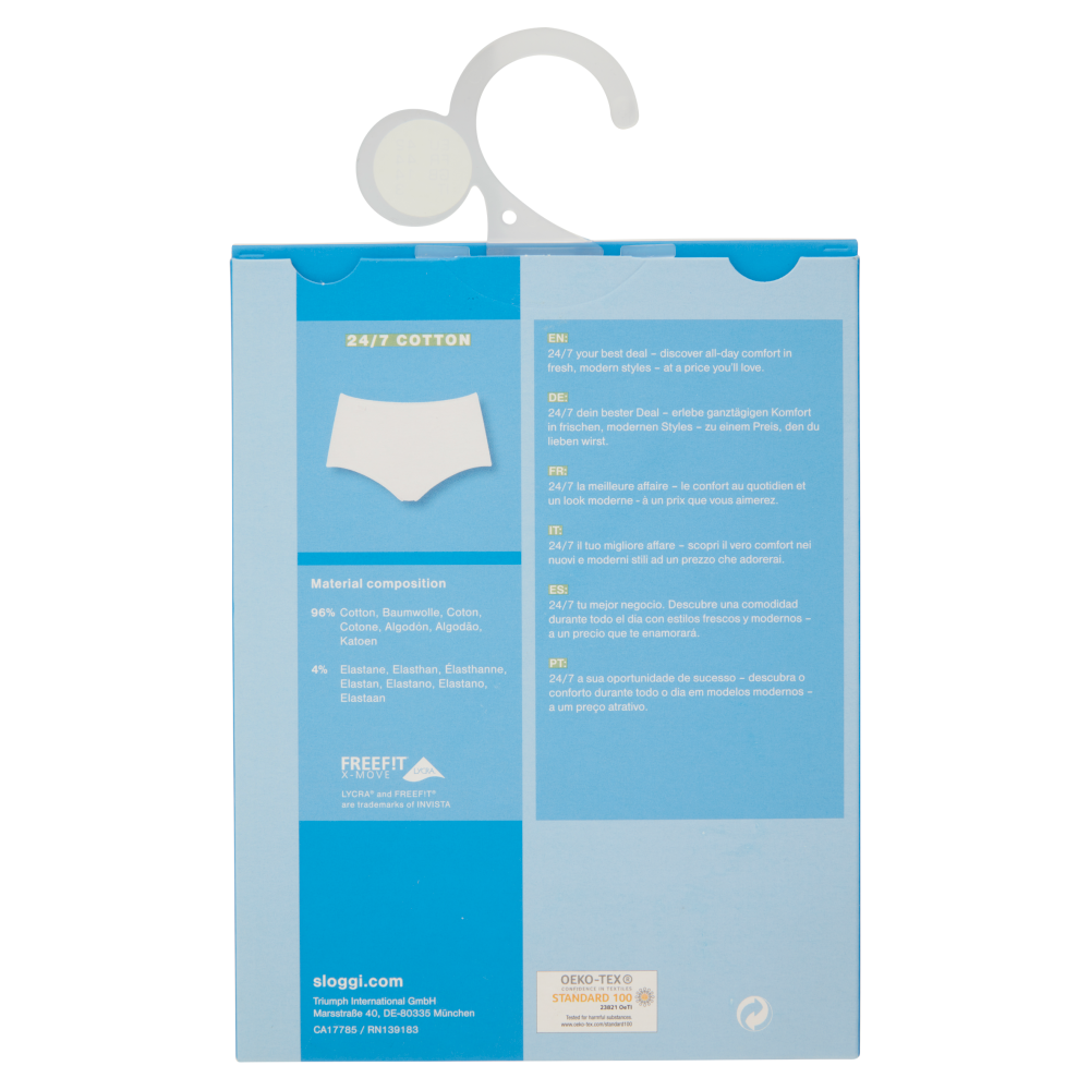 sloggi 24/7 Cotton Midi tg. 3 White 1 pz