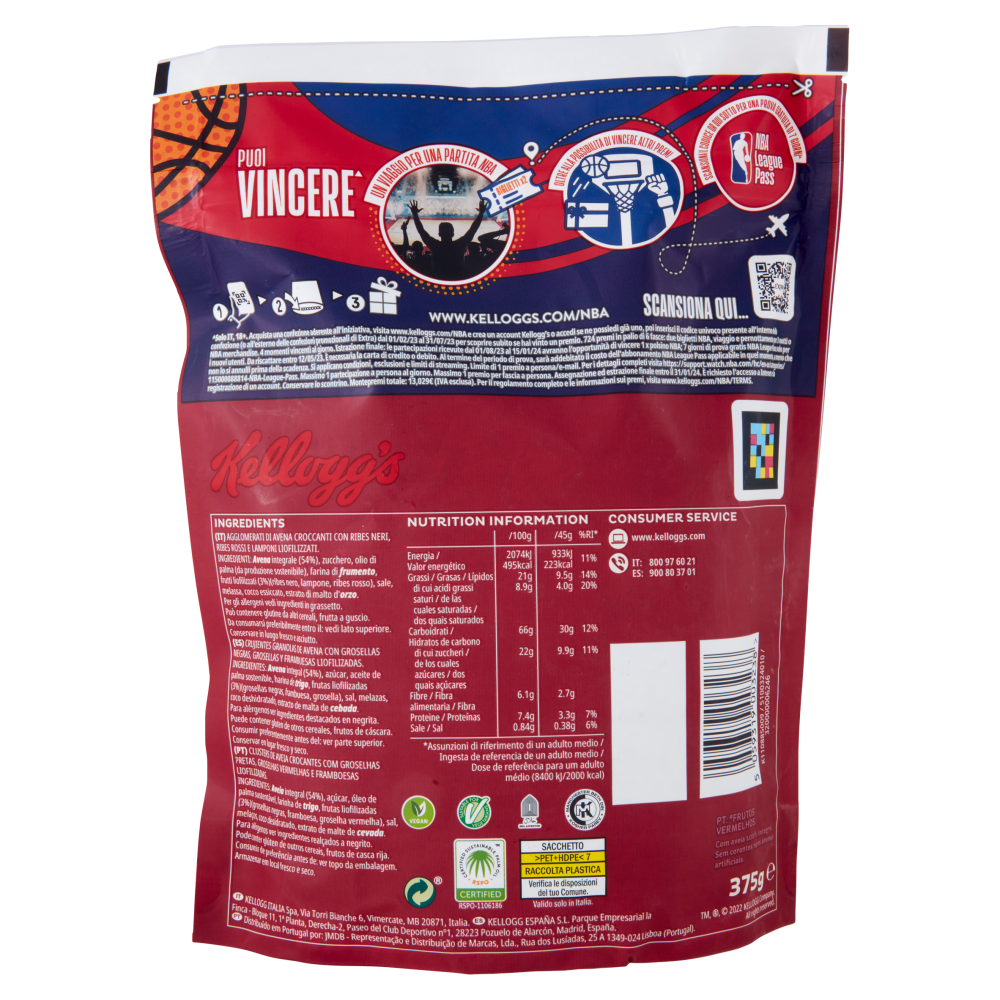 Kellogg's Extra Frutti Rossi 375 g