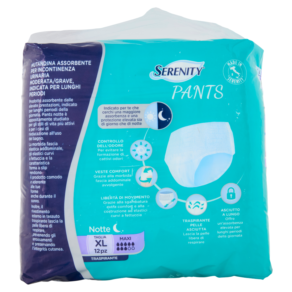 Serenity Pants Notte Traspirante Taglia XL 12 pz