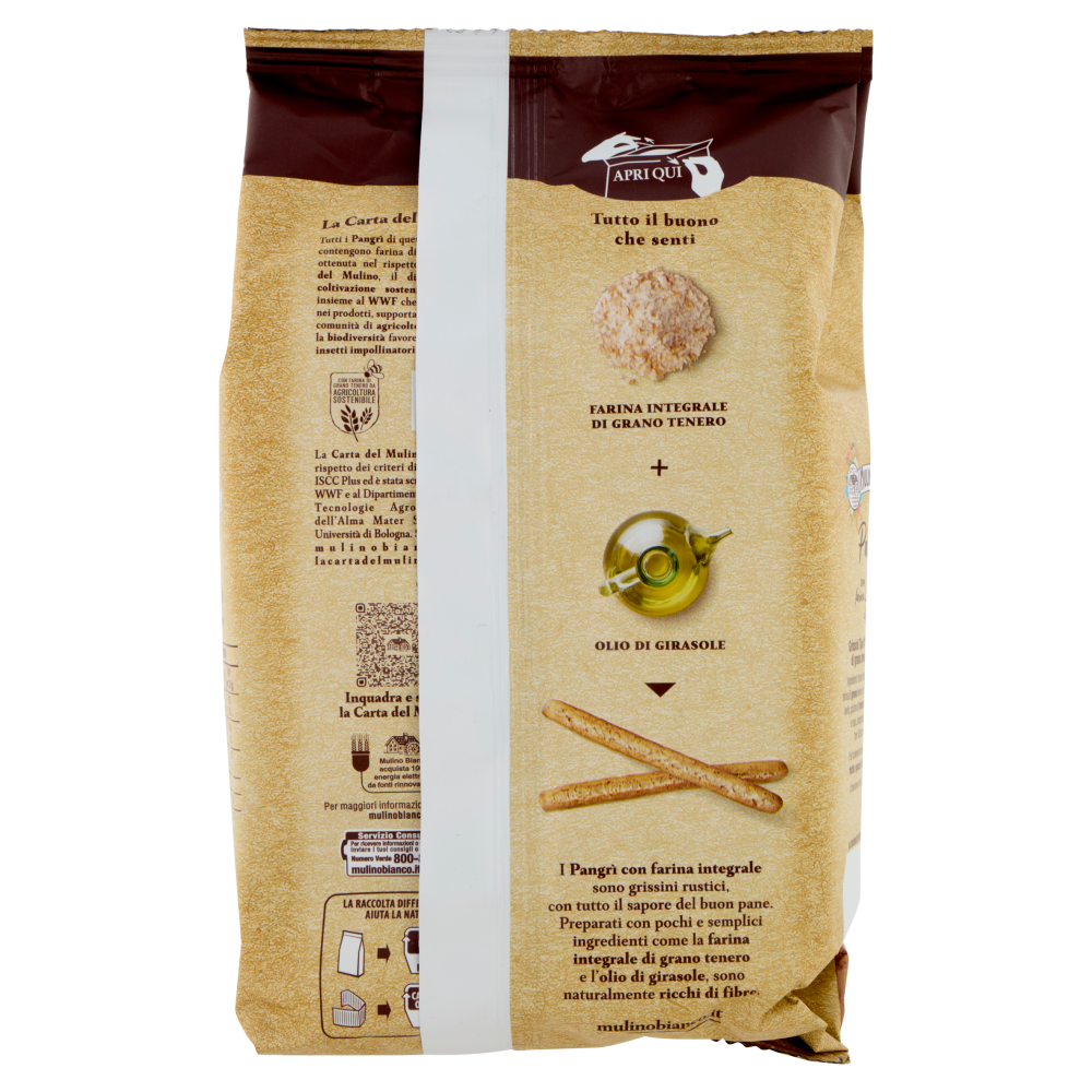 Mulino Bianco Pangrì Grissini Integrali con Nuova Apertura Facilitata 250g