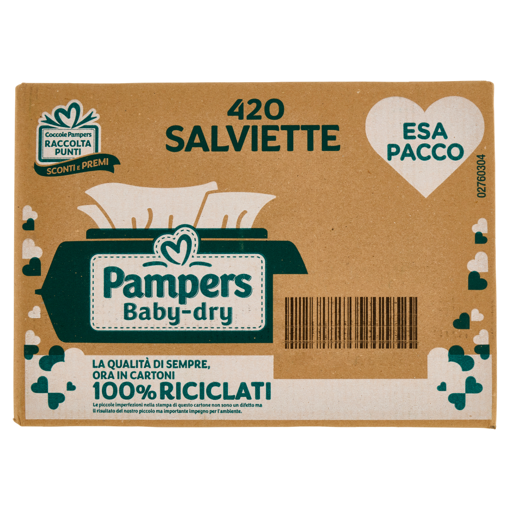 Pampers Baby-dry Salviette 420 pz