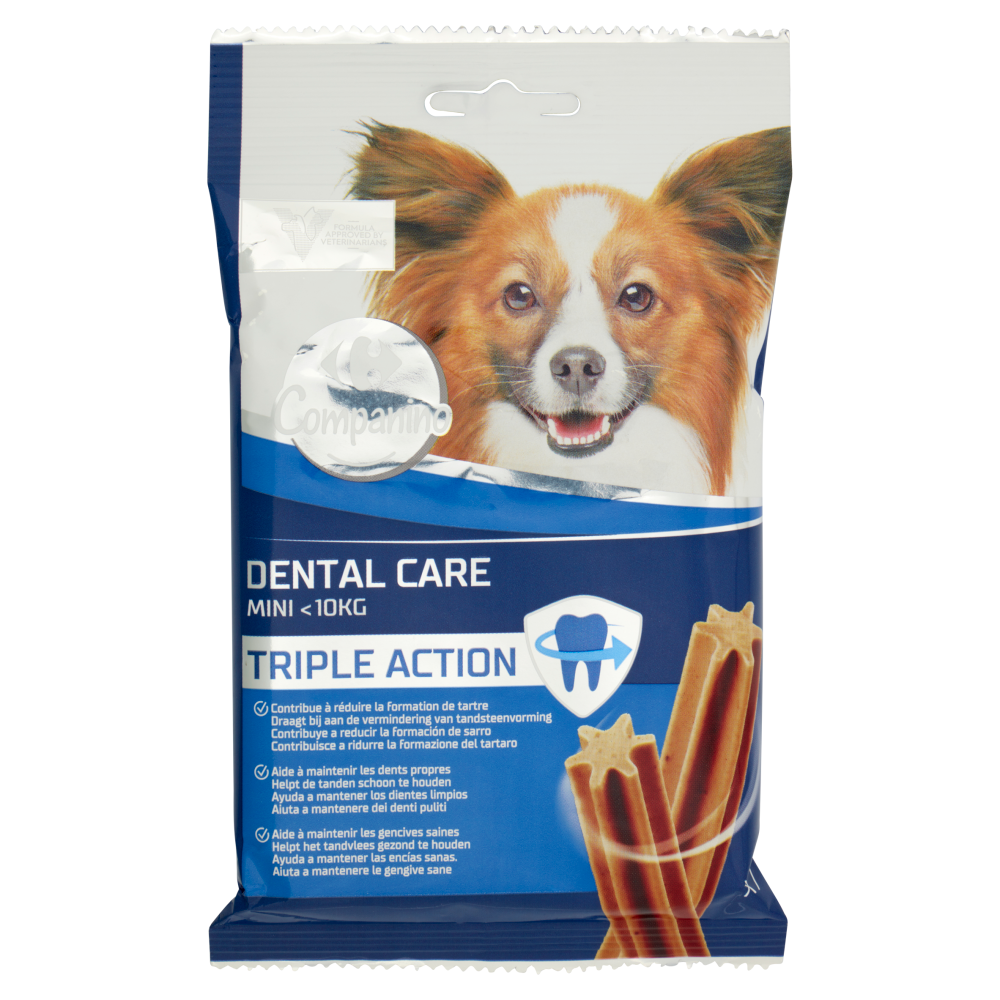 Carrefour Companino Dental Care Mini <10kg Triple Action x7 110 g