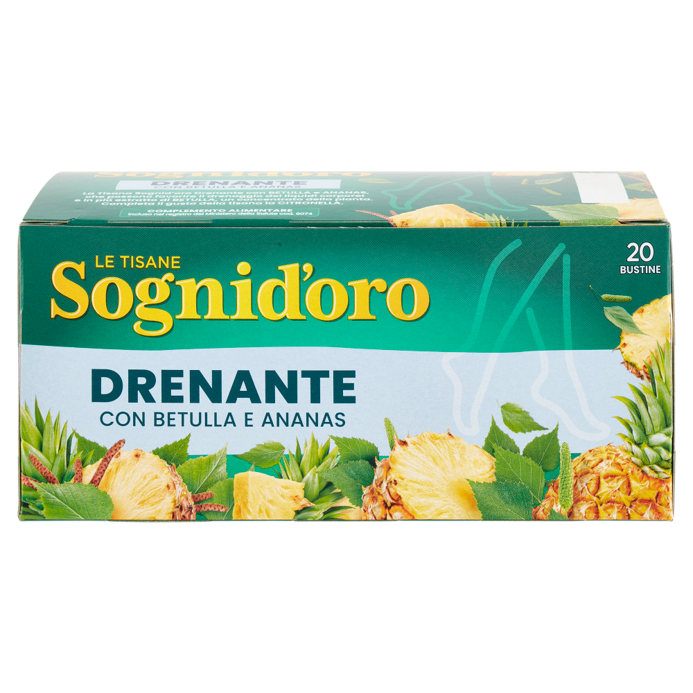 Sognid'oro le Tisane Drenante con Betulla e Ananas bustine 20 x 1,8 g
