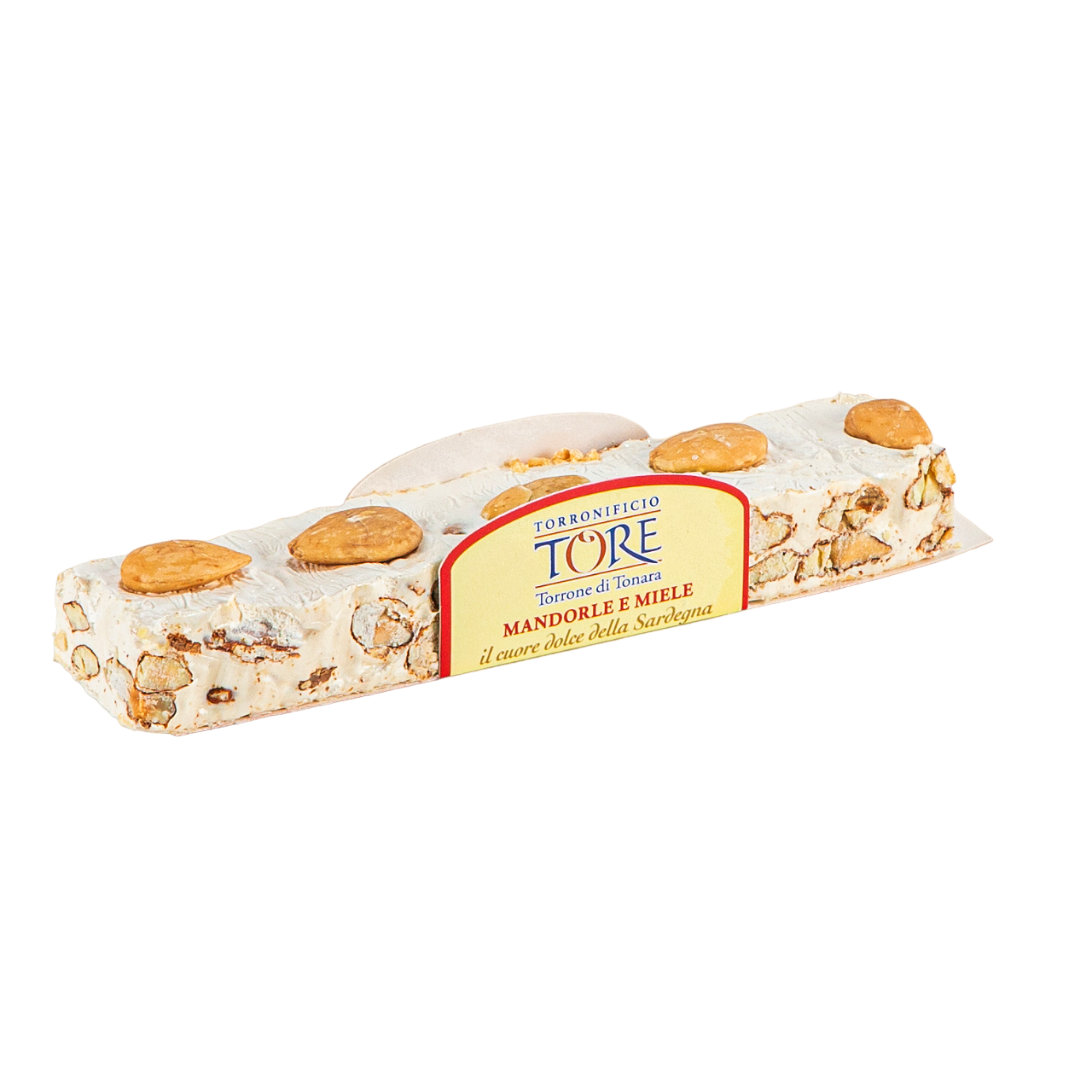 Torrone alle Mandorle 80g decorato a vista