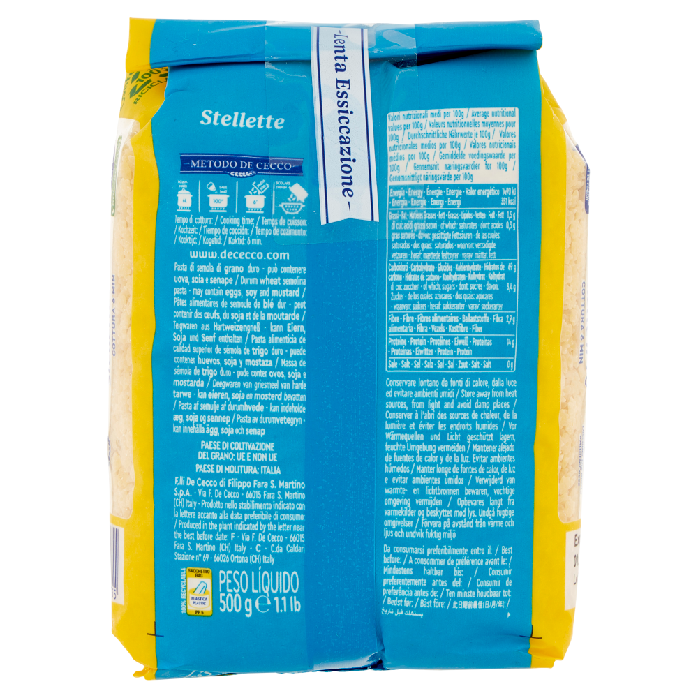 De Cecco Stellette n&deg;75 500 g
