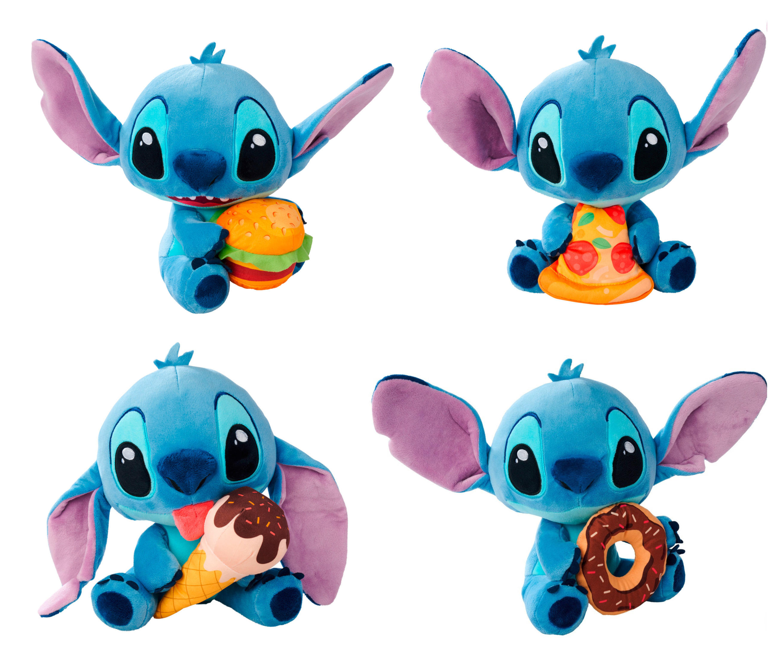 Simba Toys Stitch con cibo cm.30 - 4 asst (3xPizza, 1xGelato, 1xHamburger, 1xCiambella)