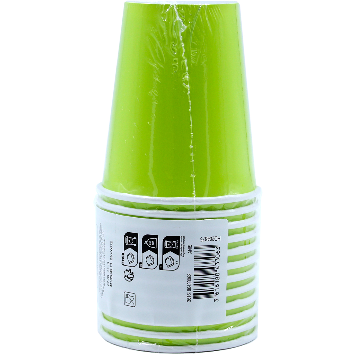 12 bicchieri verdi carta 20cl Carrefour