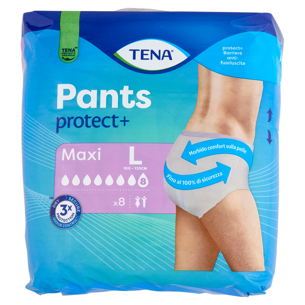 Tena Pants protect+ Maxi L 8 pz