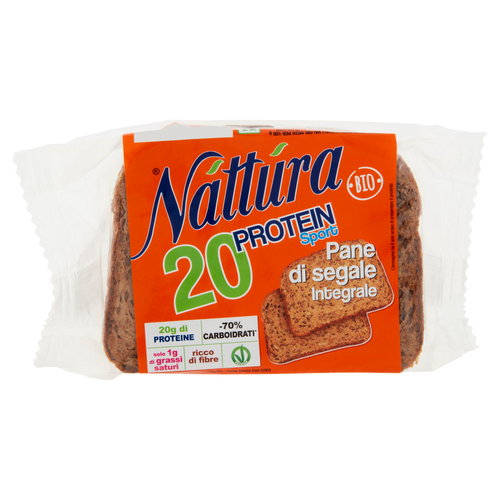 Náttúra 20 Protein Sport Pane di segale Integrale Bio 250 g