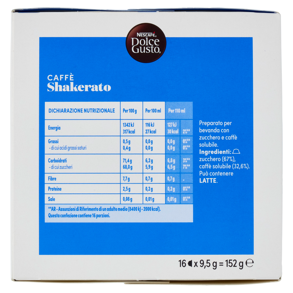 NESCAFÉ DOLCE GUSTO Caffè Shakerato 16 Capsule 152g