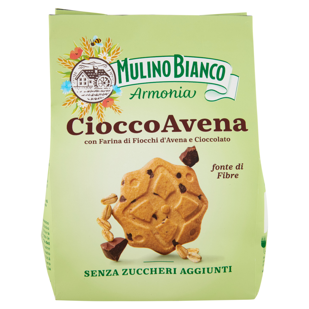 Mulino Bianco Armonia CioccoAvena Biscotti Farina Avena e Cioccolato Senza Zuccheri Aggiunti 270g