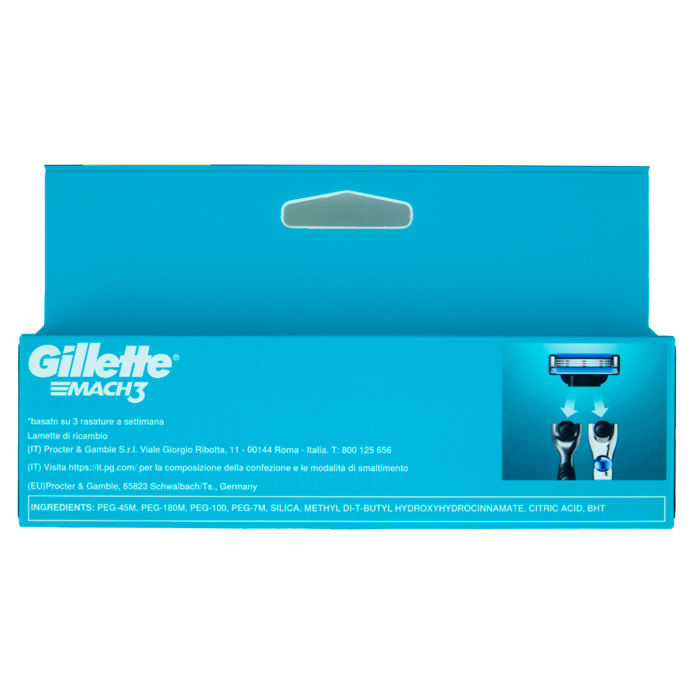 Gillette Mach3 Lamette di ricambio per Rasoio da Uomo, 7 Ricariche