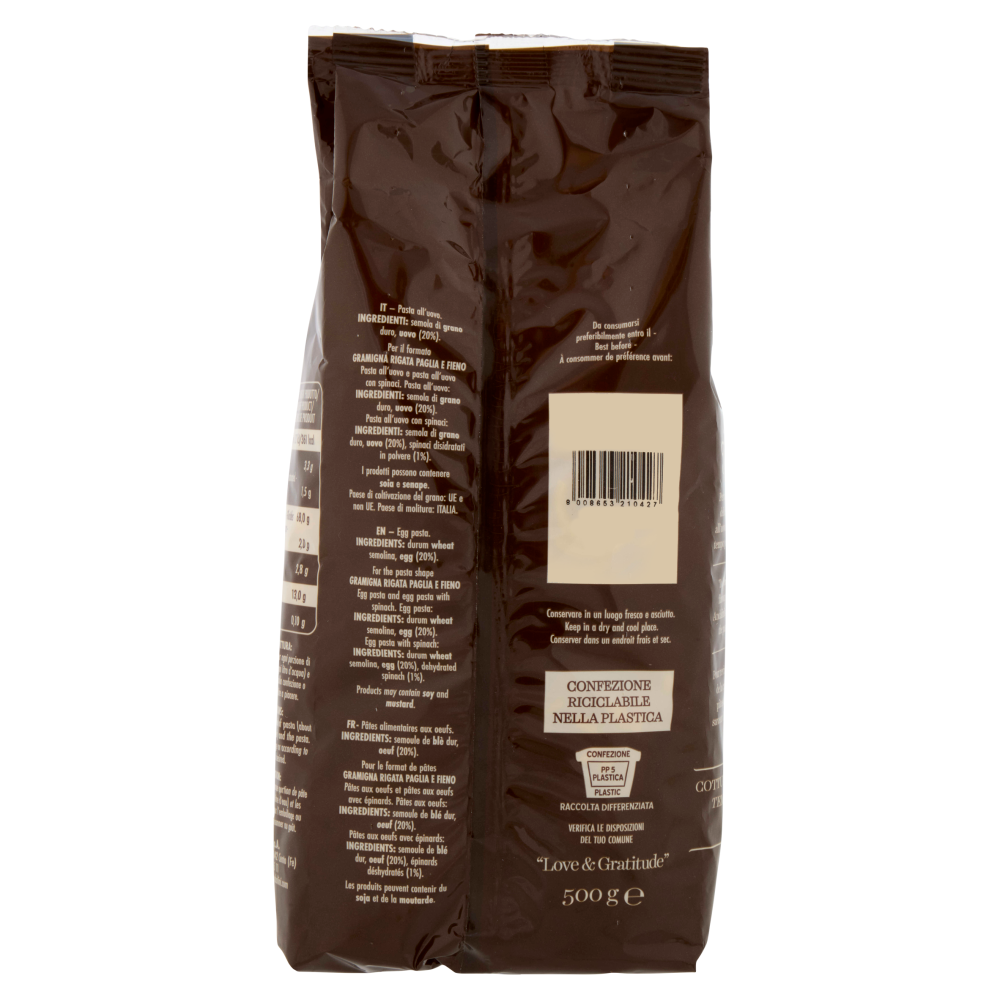 Andalini Antica Tradizione Pasta all'uovo Gramigna Rigata 250 g