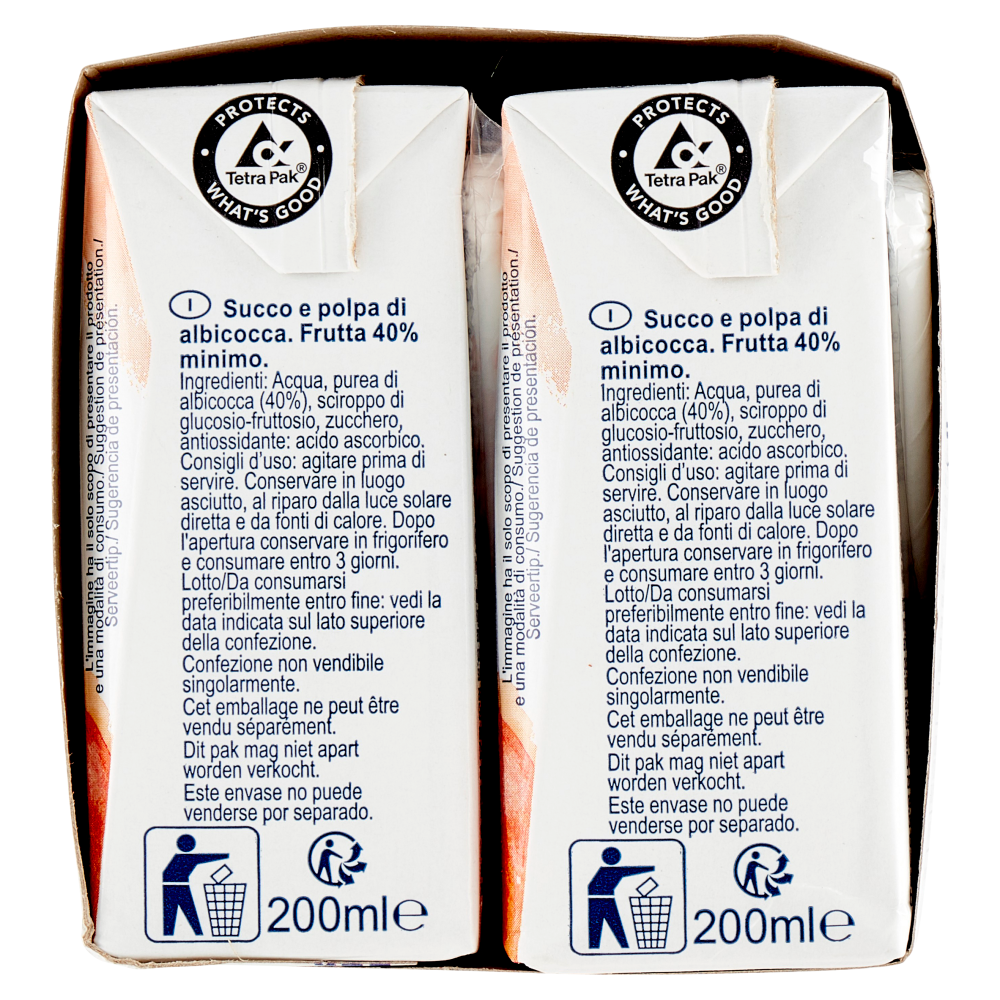 Simpl Succo e polpa di Albicocca 6 x 200 ml