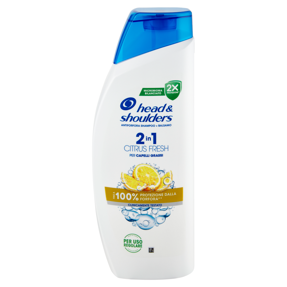 Head & Shoulders Antiforfora Shampoo + Balsamo 2in1 Citrus Fresh per Capelli Grassi 625 ml