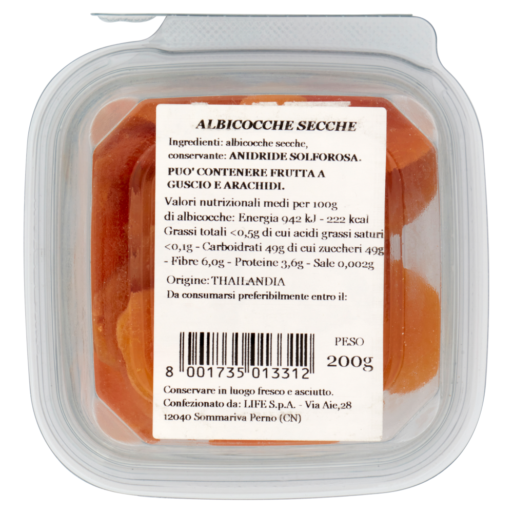 life Albicocche Secche 200 g